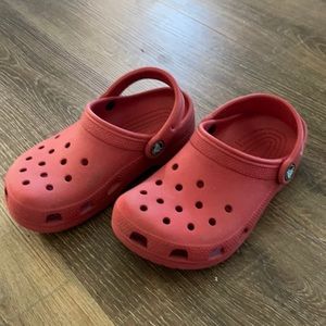 Crocs red kids sandals size 1